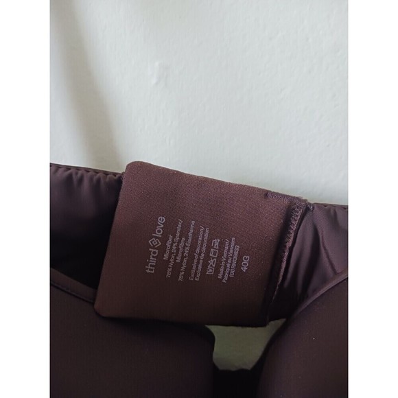 Third Love Womens Brown T-Shirt Adjustable Underwired Bra Size 40G - Picture 3 of 6